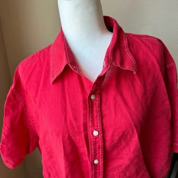 Nick it xxl red button down shirt - Picture 2 of 4